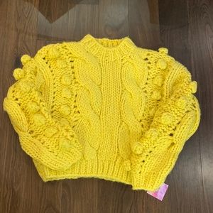 Chicwish yellow cable knit sweater